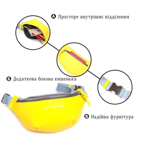 Сумка Grande Pelle Жовто-блакитна (16760)