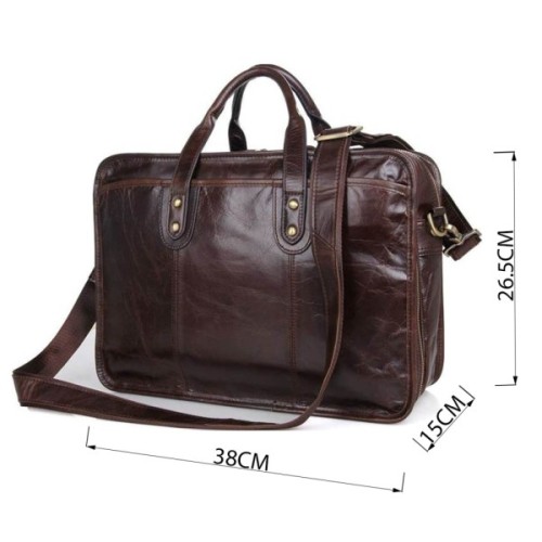 Сумка Vintage З натуральної шкіри Коричнева (14539)