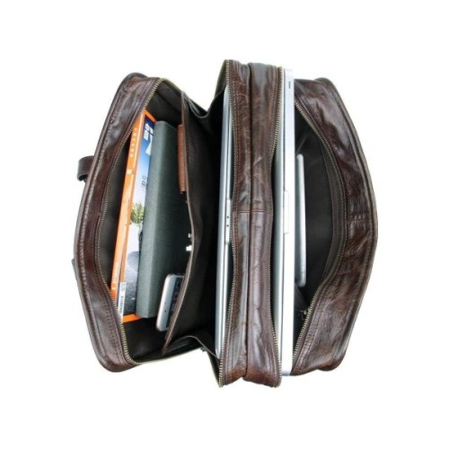 Сумка Vintage З натуральної шкіри Коричнева (14539)