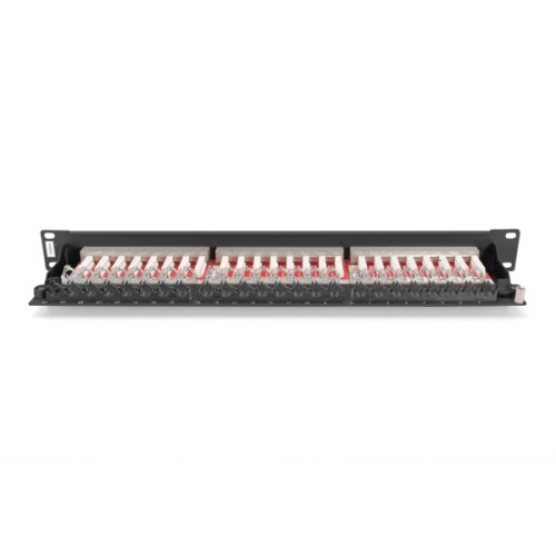 Патч-панель 19" 24xRJ-45 STP cat.6a, 1U, black Digitus (DN-91624S-EA-B)