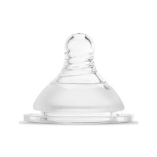 Соска Baboo силіконова (2 шт), широке горлечко, потік для густої рідини, 6+ міс (4-113)