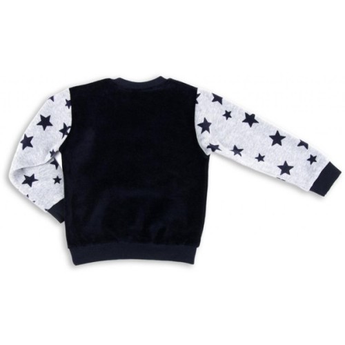 Набір дитячого одягу Breeze велюровий з вертольотом і штанцями в зірочку (8113-98/B-dark blue)