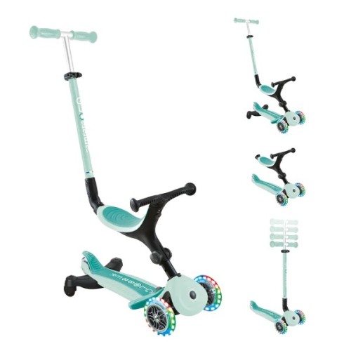 Самокат Globber серії Go Up Active 360 м'ятний Колеса з підсвічуванням (749-206)