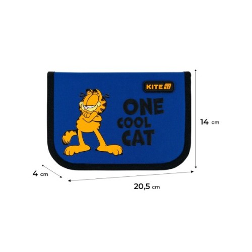 Пенал Kite Garfield, 621 без наповнення, 1 відділення, 1 відворот (GF26-621)