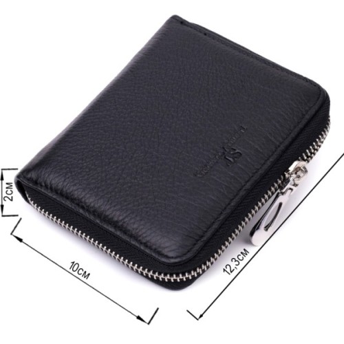 Гаманець ST Leather З натуральної шкіри Чорний (22449)