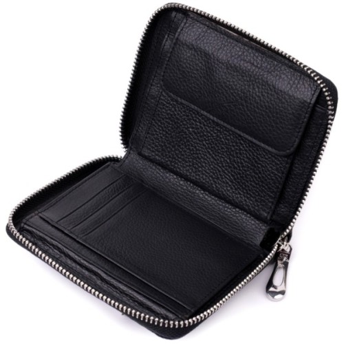 Гаманець ST Leather З натуральної шкіри Чорний (22449)