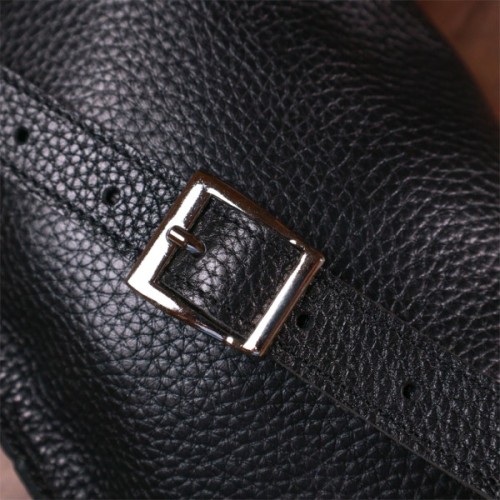 Сумка Shvigel Шкіряна бананка Чорна (16373)