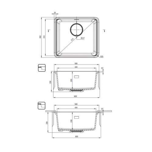 Мийка кухонна Deante Momi (ZKM_T10A)
