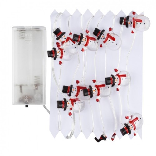 Гірлянда YES! Fun На мідному дроті Сніговики 20 LED Тепло-біла 2.2 м На батарейках (801213)