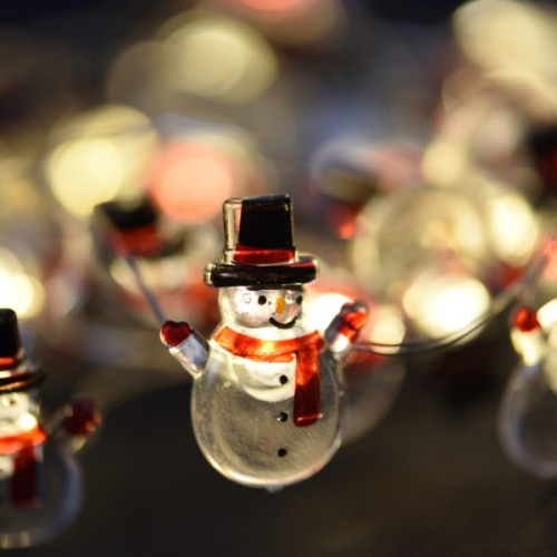 Гірлянда YES! Fun На мідному дроті Сніговики 20 LED Тепло-біла 2.2 м На батарейках (801213)