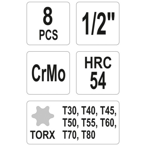 Набір торцевих головок Yato YT-1065