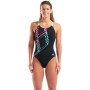 Купальник Arena Graphic Swimsuit Swim Pro L 010809-580 чорний, блакитний, рожевий 44 (3468337757443)