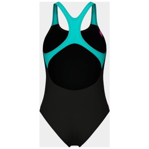 Купальник Arena Graphic Swimsuit Swim Pro L 010809-580 чорний, блакитний, рожевий 44 (3468337757443)