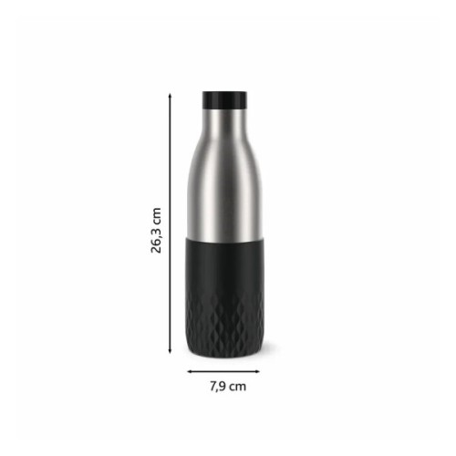 Термос Tefal Bludrop soft touch, 700мл, нержавіюча сталь, чорний (N3111110)