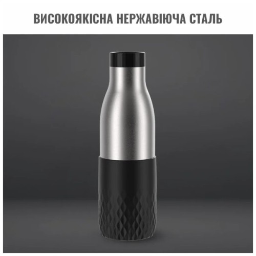 Термос Tefal Bludrop soft touch, 700мл, нержавіюча сталь, чорний (N3111110)