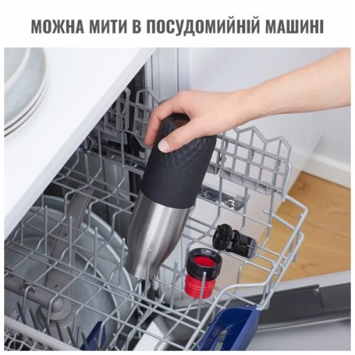 Термос Tefal Bludrop soft touch, 700мл, нержавіюча сталь, чорний (N3111110)