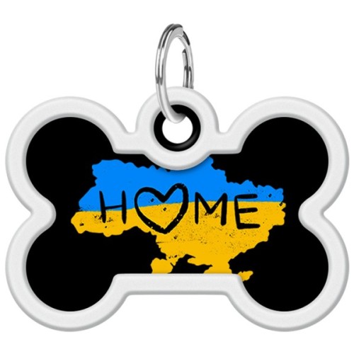 Адресник для тварин WAUDOG Smart ID з QR паспортом "Дім", кістка 40х28 мм (0640-0230)