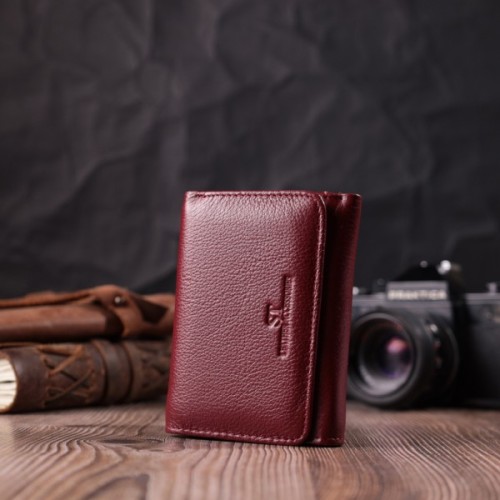 Гаманець ST Leather Шкіряний Бордовий (22507)