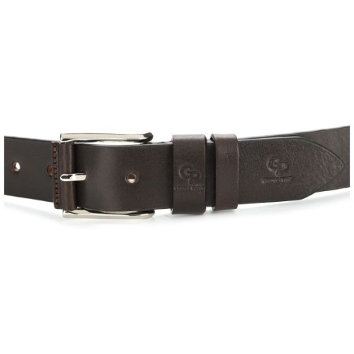 Ремінь Grande Pelle Джинсовий ремінь з натуральної шкіри Коричневий (00910)
