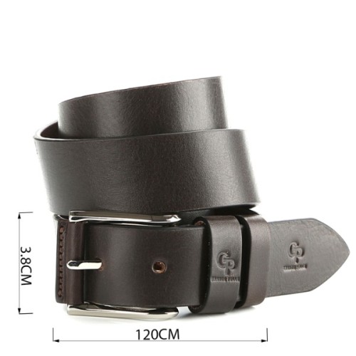 Ремінь Grande Pelle Джинсовий ремінь з натуральної шкіри Коричневий (00910)