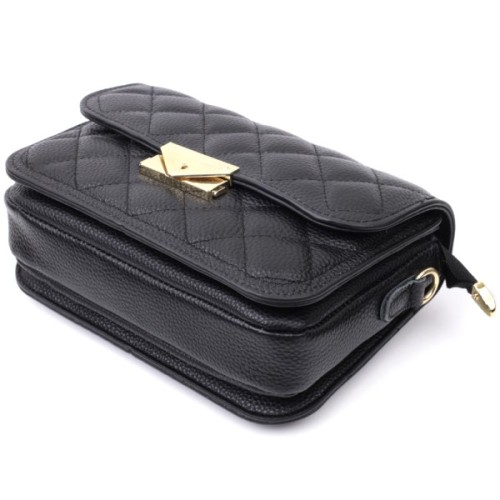 Сумка Vintage З натуральної шкіри Чорна (22671)