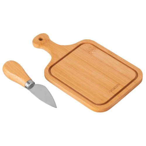 Дошка для подачі Ardesto Midori, 2 предмети, 19х11х0.8см, бамбук, нержавіюча сталь (AR0936)