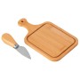Дошка для подачі Ardesto Midori, 2 предмети, 19х11х0.8см, бамбук, нержавіюча сталь (AR0936)