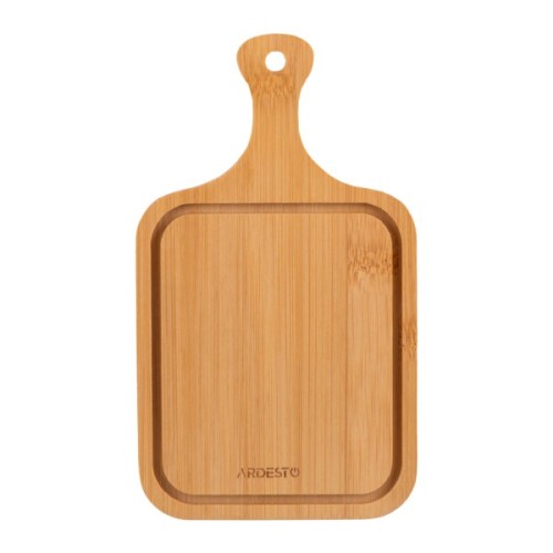 Дошка для подачі Ardesto Midori, 2 предмети, 19х11х0.8см, бамбук, нержавіюча сталь (AR0936)