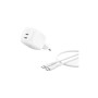 Зарядний пристрій Belkin 2xUSB-C PD50W GaN PPS + cable USB-C to USB-C 1.0m white (WCH019KQ1MWH-B6)