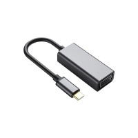 Перехідник USB-C to VGA F USB 3.0 Full HD 1080p 60Hz dark gray Dynamode (DM-AD-USB-C-VGA)