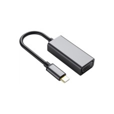 Перехідник USB-C to VGA F USB 3.0 Full HD 1080p 60Hz dark gray Dynamode (DM-AD-USB-C-VGA)