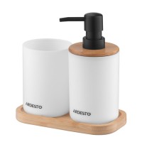 Набір для ванної кімнати Ardesto Minimalism 3 предмети Білий 360 мл (ARHB3110WB)