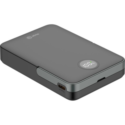 Батарея універсальна Atria 10000mAh, PD/20W, 15W Wireless MagSafe, Black (WPD-W57B)
