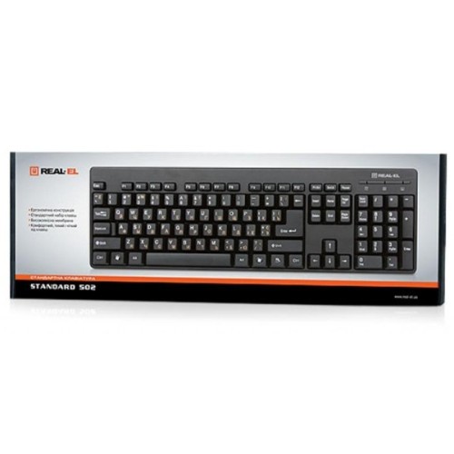 Клавіатура REAL-EL 502 Standard USB Black (EL123100023)