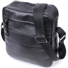 Сумка Shvigel З натуральної шкіри Чорна (22846)