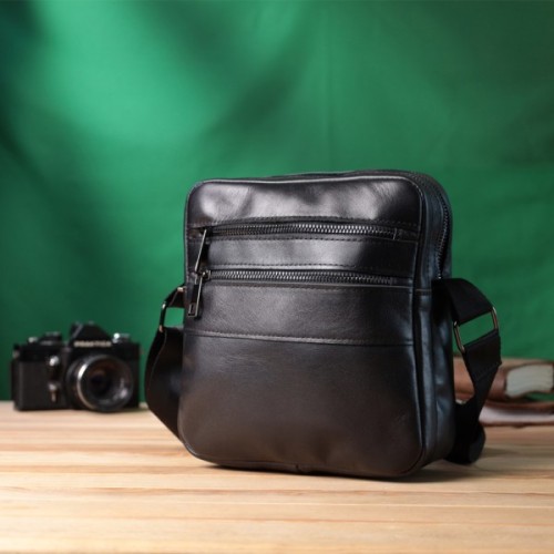 Сумка Shvigel З натуральної шкіри Чорна (22846)