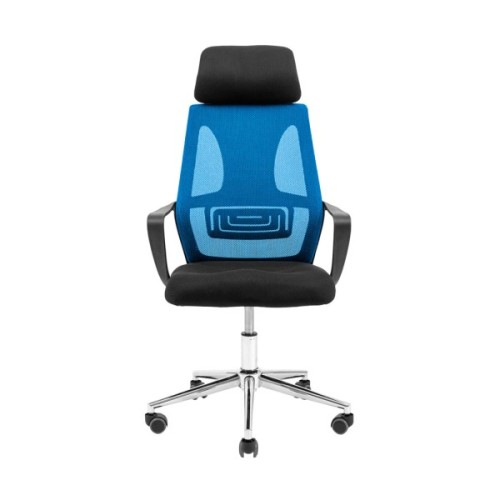 Офісне крісло Richman Профі Хром Піастра Сітка чорна + синя (ADD0003194)