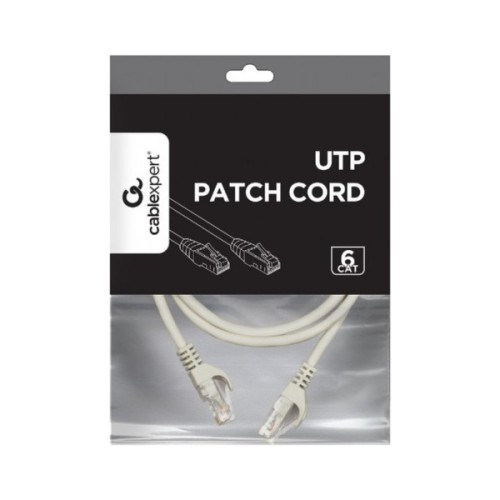 Патч-корд 3м UTP cat 6 CU gray Cablexpert (PP6U-CU-3M)