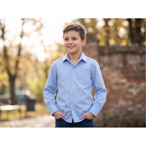 Сорочка дитяча Lakids з довгим рукавом (1551-128B-lightblue)