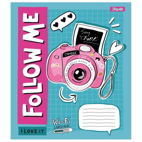 Зошит 1 вересня Follow me А5 12 аркушів коса лінія (767203)