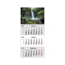 Календар Axent настінний квартальний 2027 р.,1 пр. Watefalls 2 (8801-27-11-A)