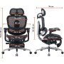 Офісне крісло Sihoo C500 V2, Black, з підставкою для ног (C500-V2-B101-JT)