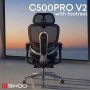 Офісне крісло Sihoo C500 V2, Black, з підставкою для ног (C500-V2-B101-JT)