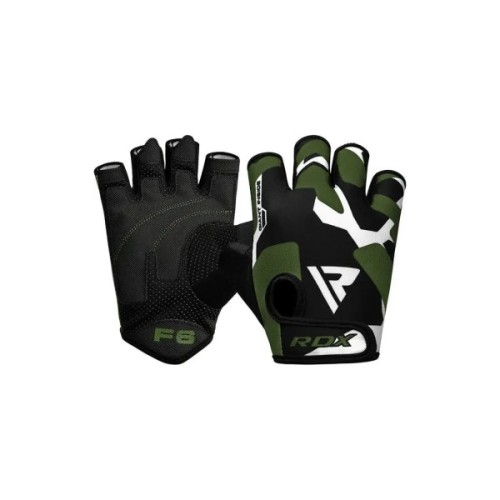 Рукавички для фітнесу RDX F6 Sumblimation Black/Green S (WGS-F6GN-S)