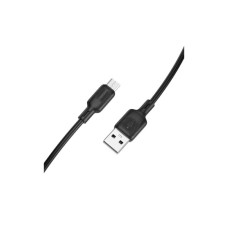 Дата кабель USB 2.0 AM to Micro 5P 1.0m silicone black BOROFONE (6941991115417)