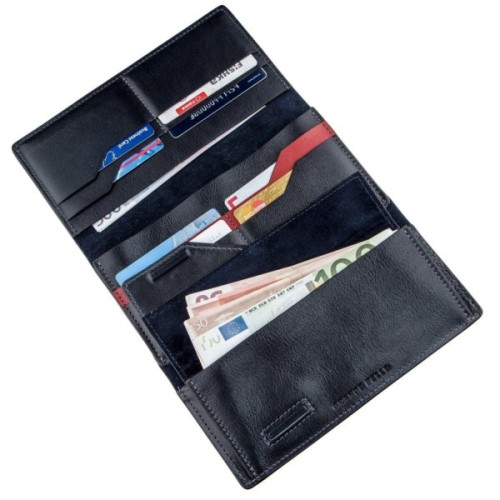 Гаманець Grande Pelle Унісекс з магнітом Синій (11221)