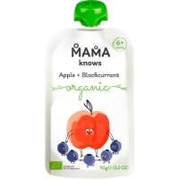 Дитяче пюре Mama knows Органічне Яблуко та Чорна смородина 90 г (4820016254572)