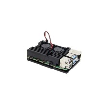 Додаткове обладнання для Мікро ПК Raspberry Pi радіатор для 4B алюмінієвий з 2 кулерами (RA503)