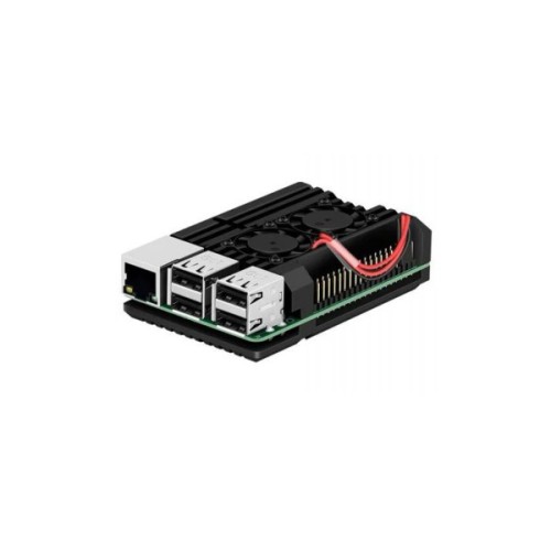 Додаткове обладнання для Мікро ПК Raspberry Pi радіатор для 4B алюмінієвий з 2 кулерами (RA503)