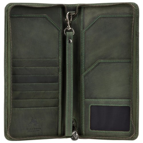 Портмоне Visconti Дорожнє 728 Wing Oil Green (728 OIL GRN)
